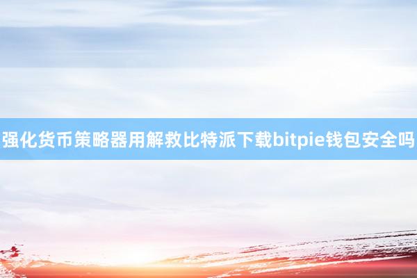 强化货币策略器用解救比特派下载bitpie钱包安全吗