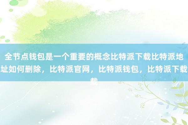 全节点钱包是一个重要的概念比特派下载比特派地址如何删除，比特派官网，比特派钱包，比特派下载