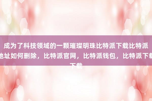 成为了科技领域的一颗璀璨明珠比特派下载比特派地址如何删除，比特派官网，比特派钱包，比特派下载