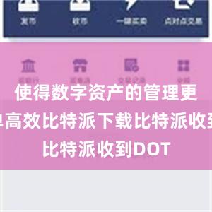 使得数字资产的管理更加简单高效比特派下载比特派收到DOT