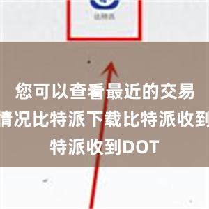 您可以查看最近的交易记录情况比特派下载比特派收到DOT