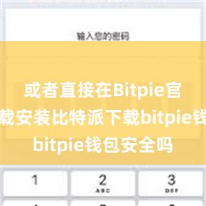 或者直接在Bitpie官方网站下载安装比特派下载bitpie钱包安全吗