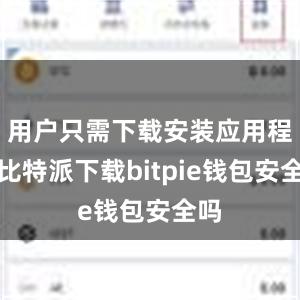 用户只需下载安装应用程序比特派下载bitpie钱包安全吗