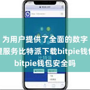 为用户提供了全面的数字资产管理服务比特派下载bitpie钱包安全吗