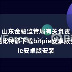 山东金融监管局有关负责人说比特派下载bitpie安卓版安装