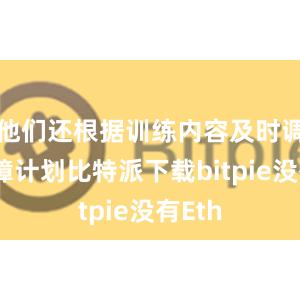 他们还根据训练内容及时调整保障计划比特派下载bitpie没有Eth