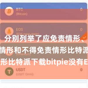 分别列举了应免责情形、可减免责情形和不得免责情形比特派下载bitpie没有Eth