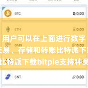 用户可以在上面进行数字货币的交易、存储和转账比特派下载bitpie支持种类