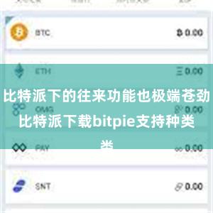 比特派下的往来功能也极端苍劲比特派下载bitpie支持种类