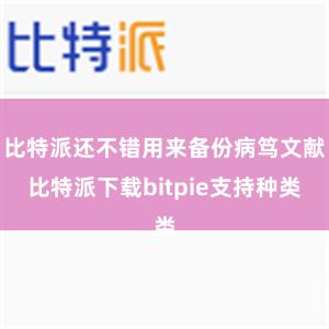 比特派还不错用来备份病笃文献比特派下载bitpie支持种类