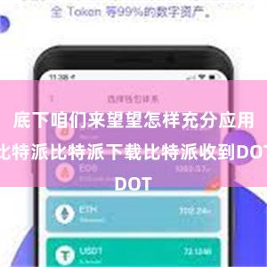 底下咱们来望望怎样充分应用比特派比特派下载比特派收到DOT